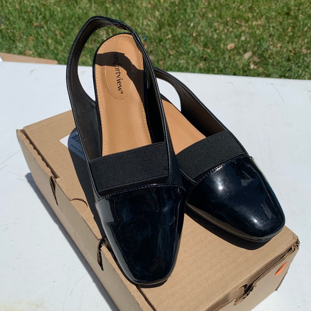 NEW Comfortview Flat 8.5M, Black Slip on Comfort Shoe